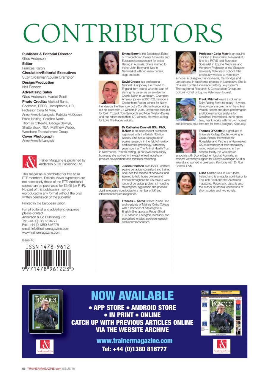 European Trainer Magazine - horse racing Preview Pages