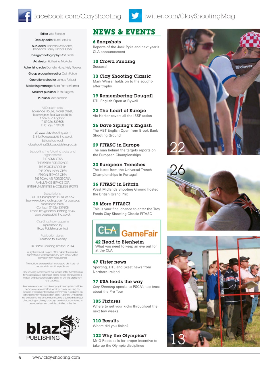 Clay Shooting Preview Pages