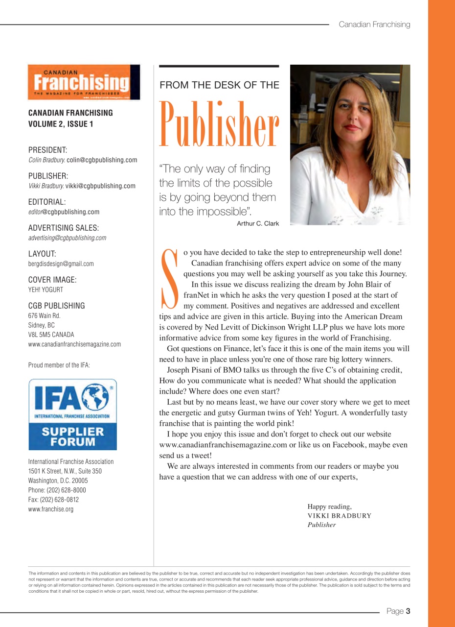 Canadian Franchising Preview Pages