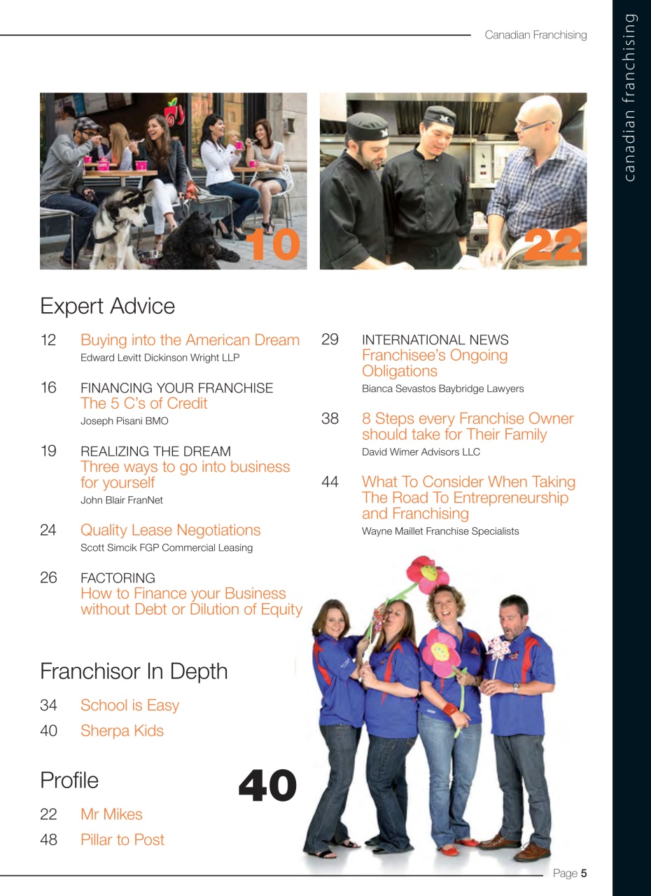 Canadian Franchising Preview Pages