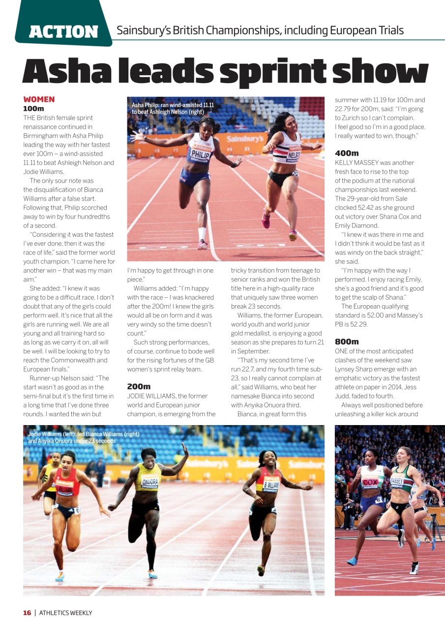 AW – Athletics Weekly Magazine Preview Pages