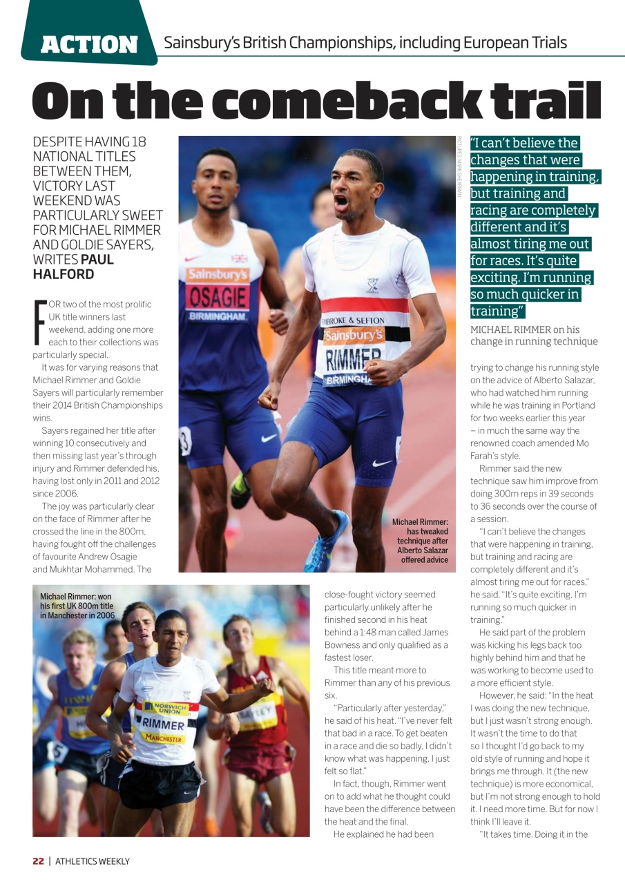 AW – Athletics Weekly Magazine Preview Pages