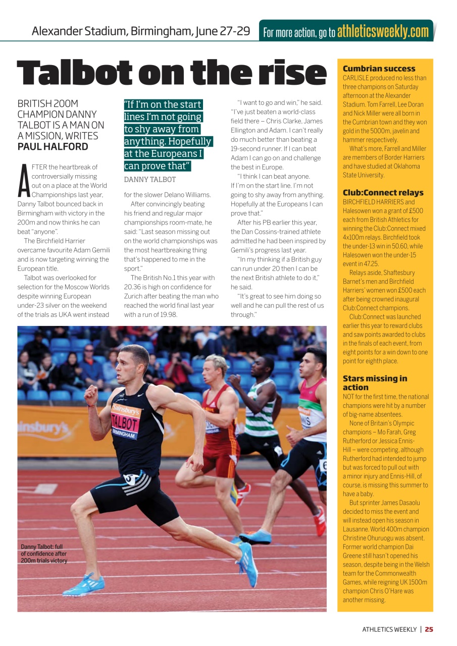 AW – Athletics Weekly Magazine Preview Pages