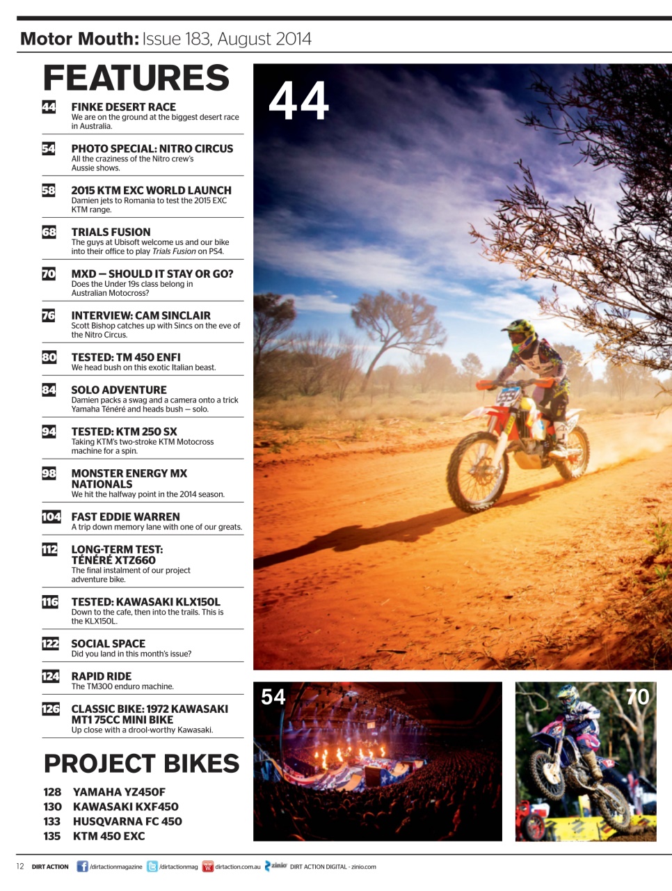 Dirt Action Preview Pages