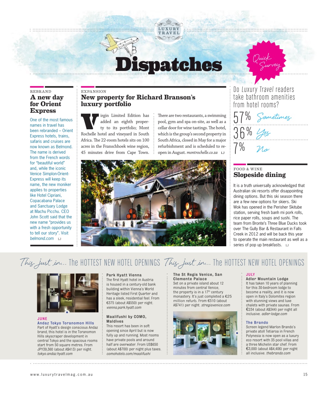 Luxury Travel Preview Pages