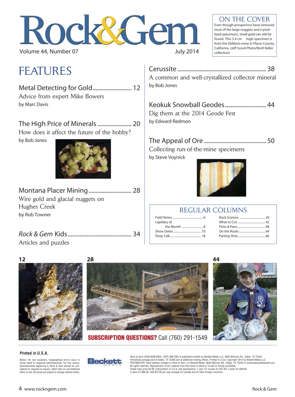 Rock&Gem Magazine Preview Pages