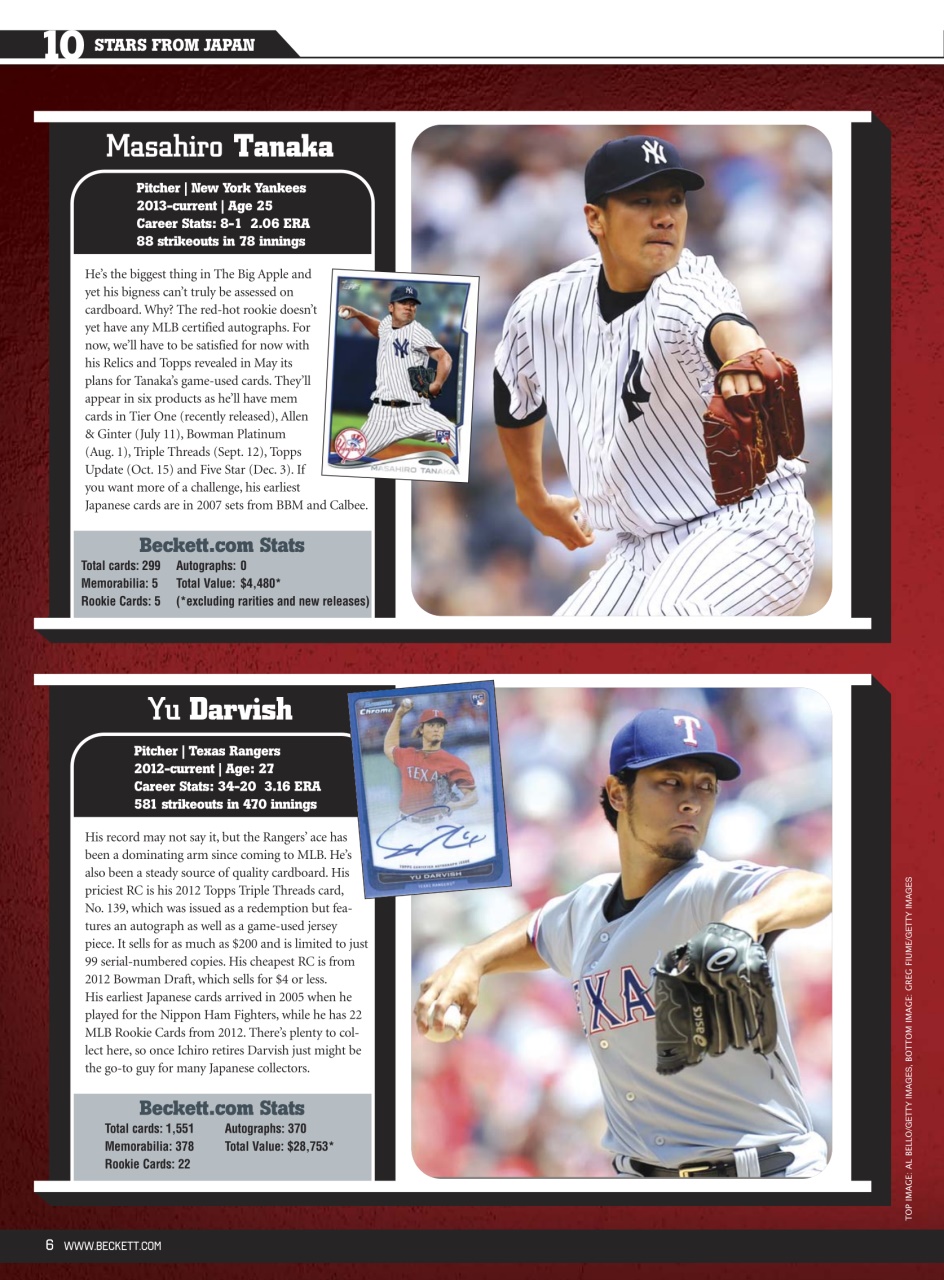 Beckett Baseball Magazine Preview Pages