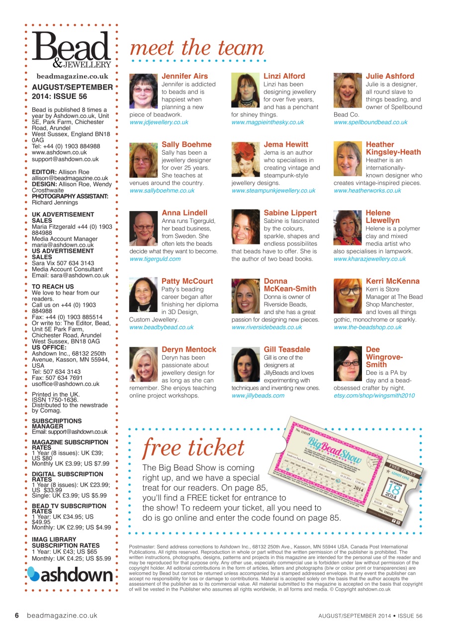 Bead & Jewellery Magazine Preview Pages