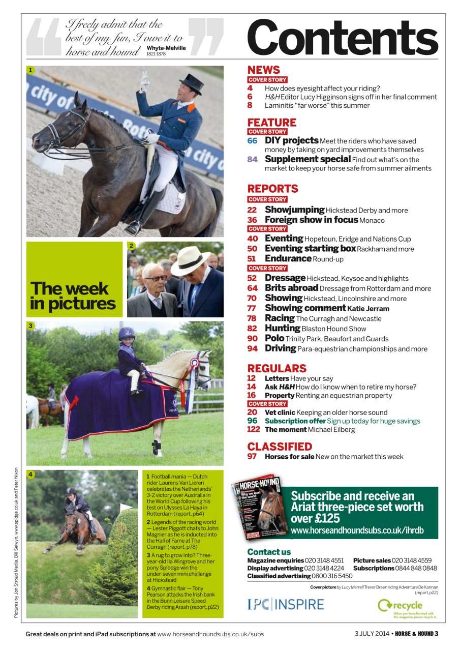 Horse & Hound Preview Pages