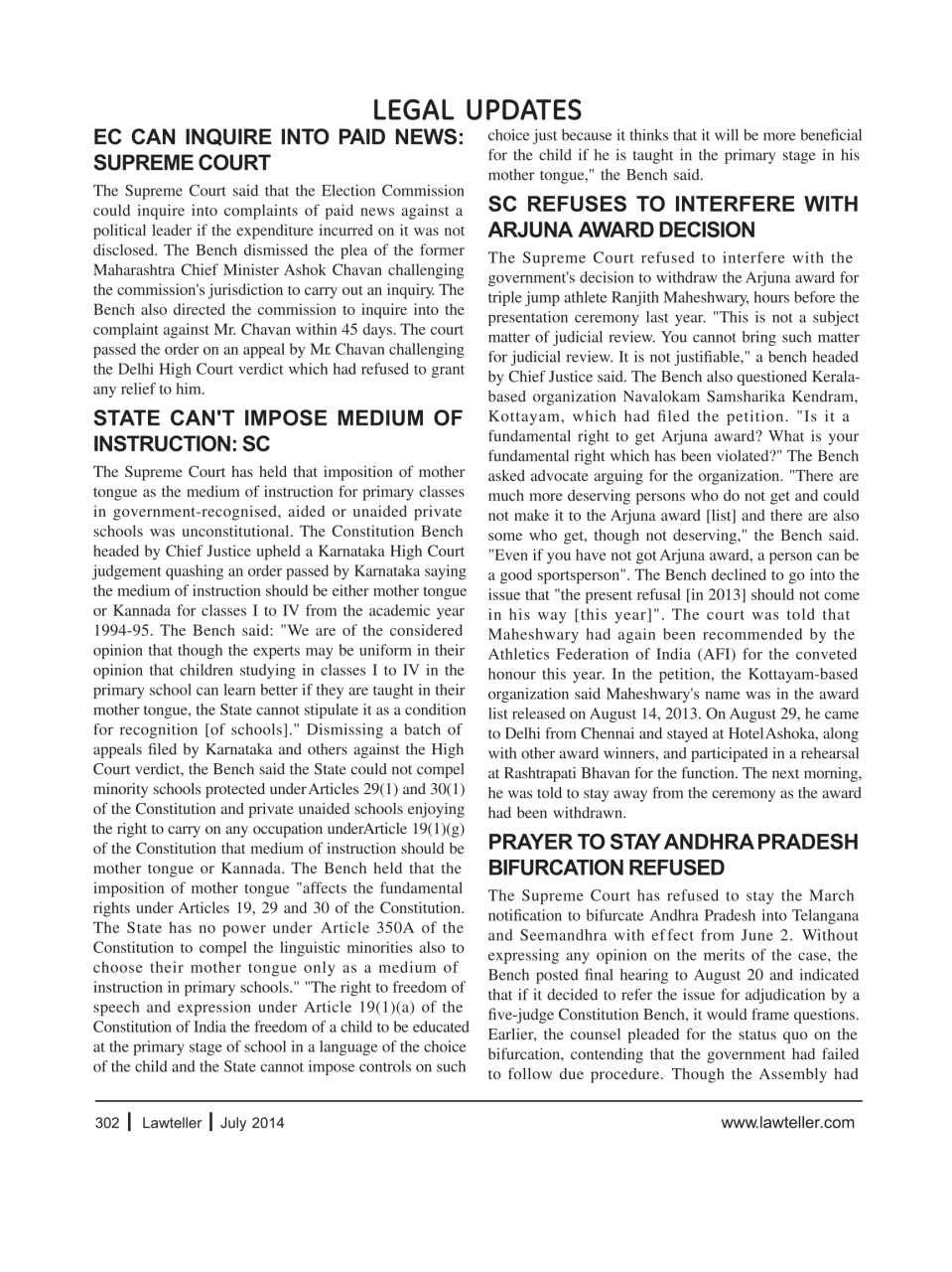 Lawteller – A Legal Awareness Magazine Preview Pages