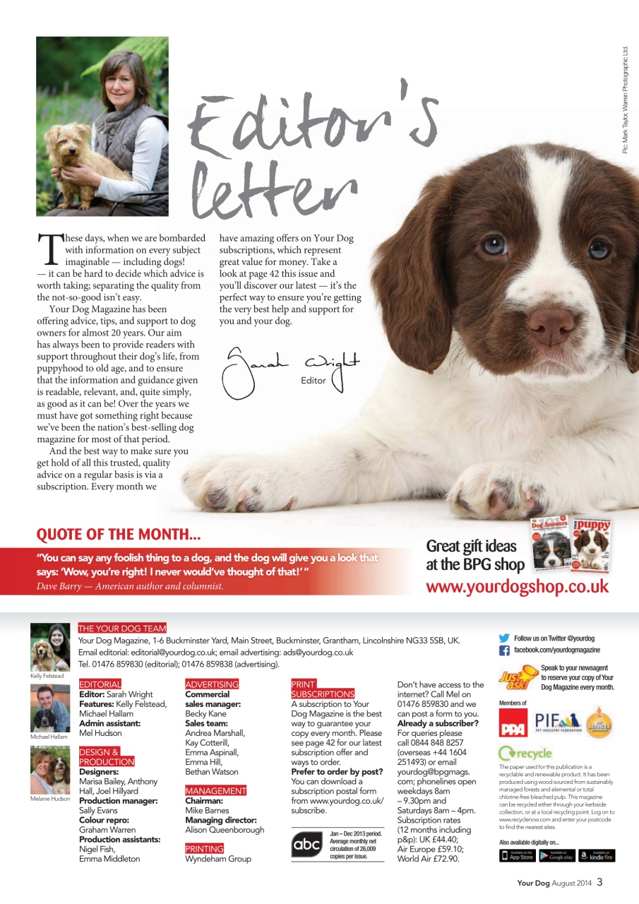 Your Dog Preview Pages