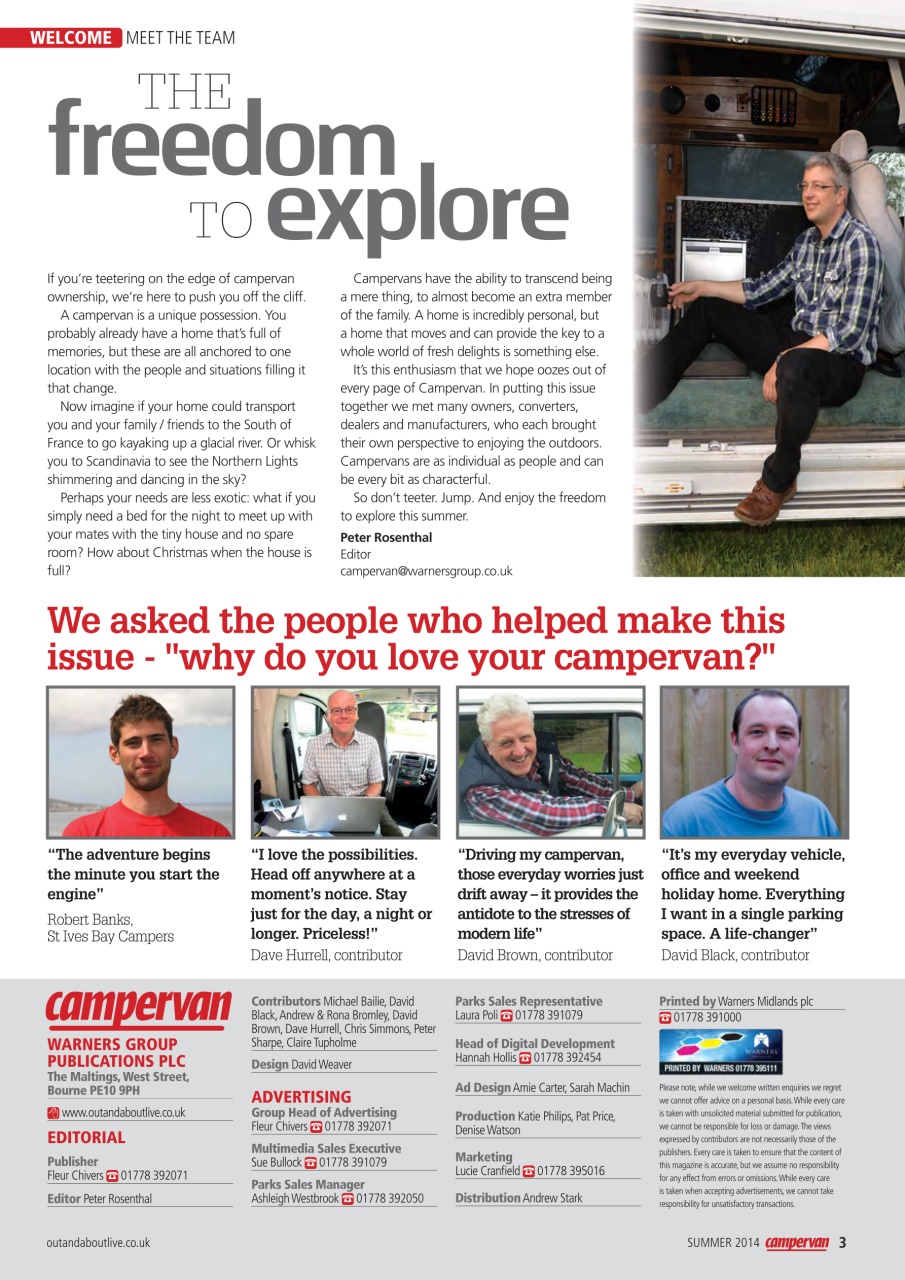 Campervan Preview Pages