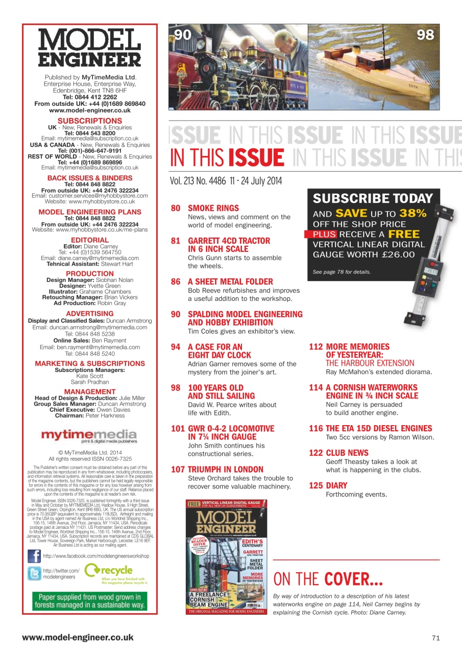 Model Engineer Preview Pages