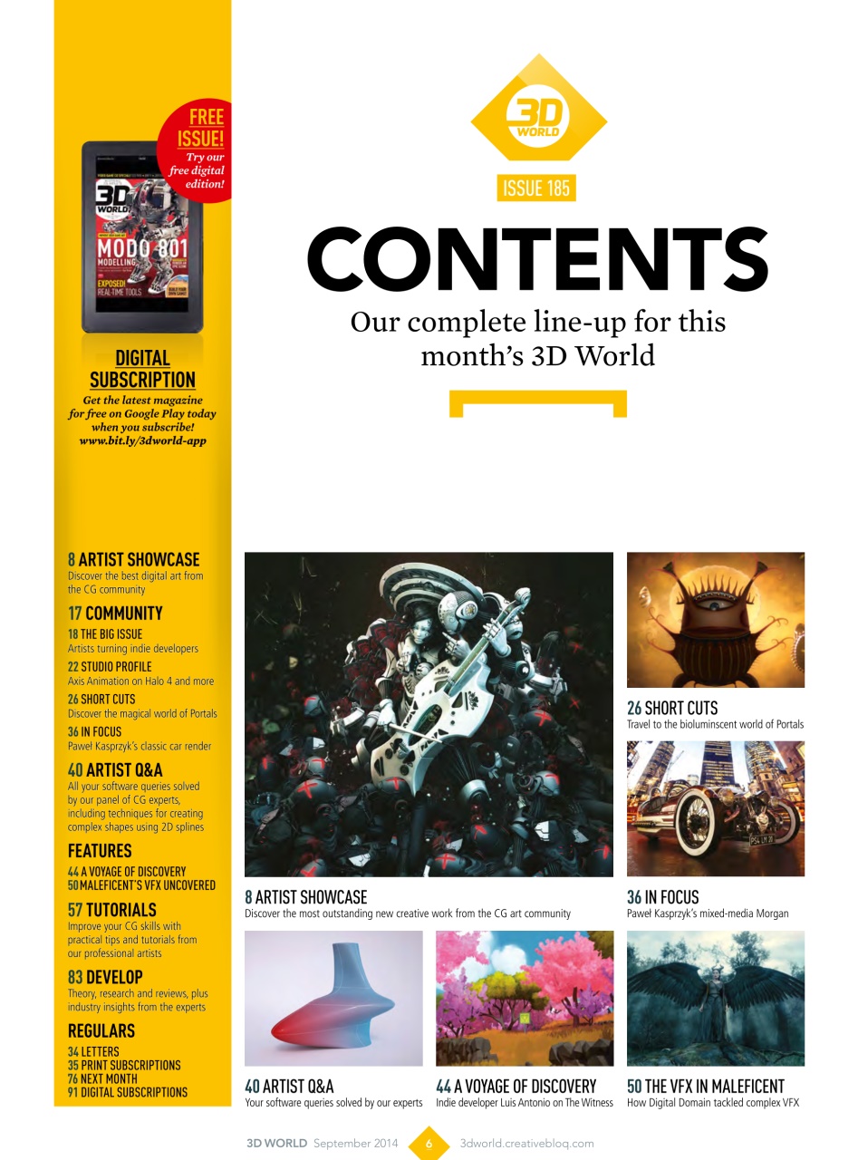 3D World Preview Pages