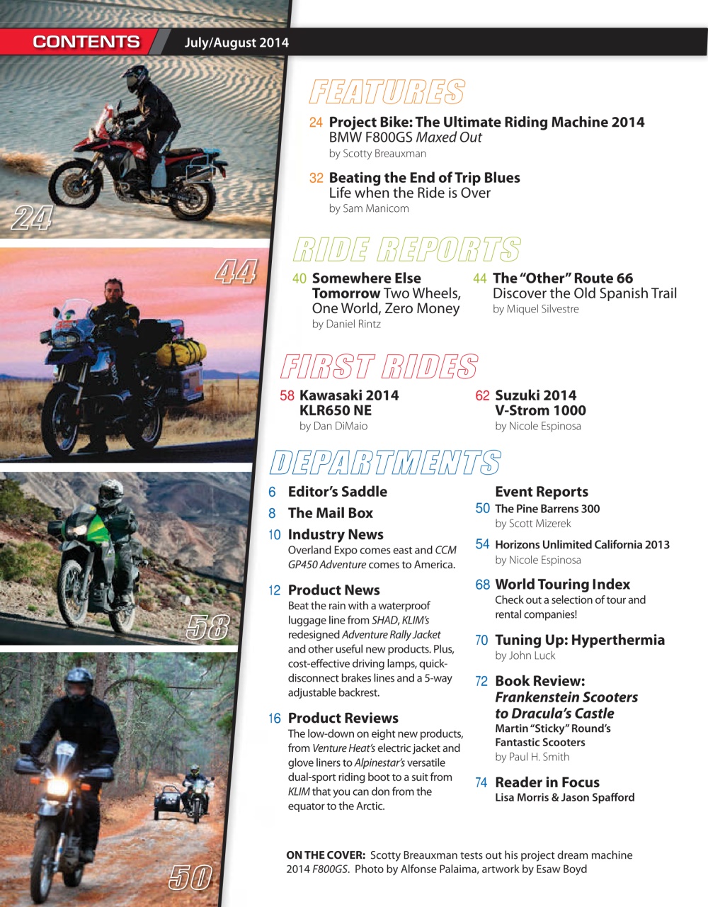 Adventure Motorcycle Preview Pages