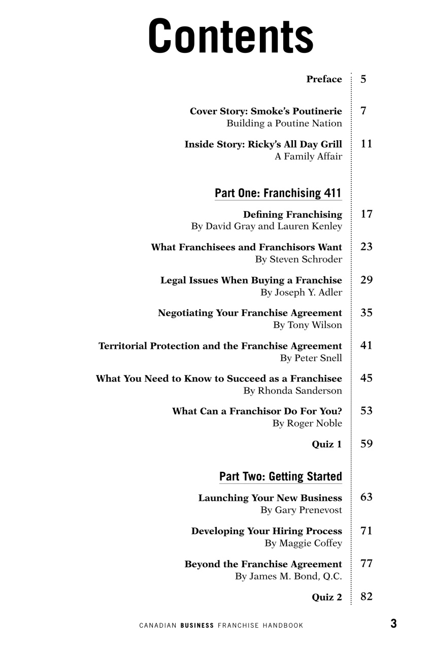 Canadian Business Franchise Preview Pages