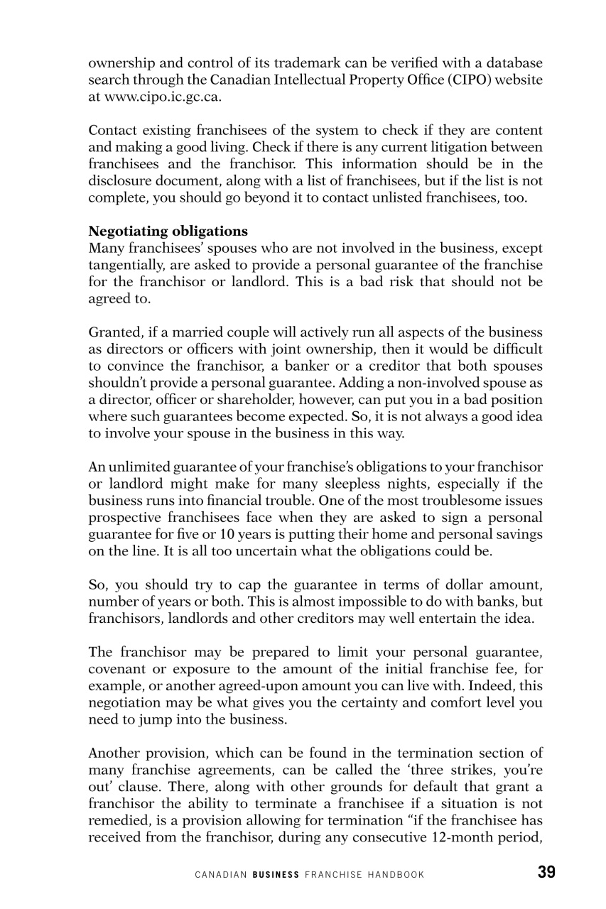 Canadian Business Franchise Preview Pages