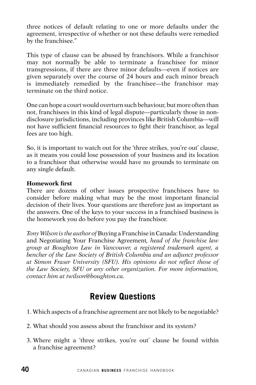 Canadian Business Franchise Preview Pages