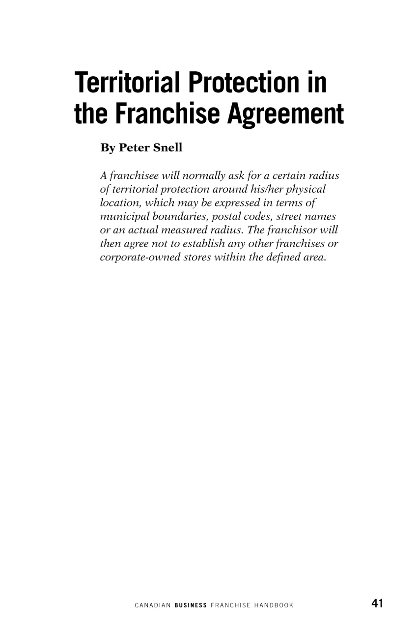 Canadian Business Franchise Preview Pages
