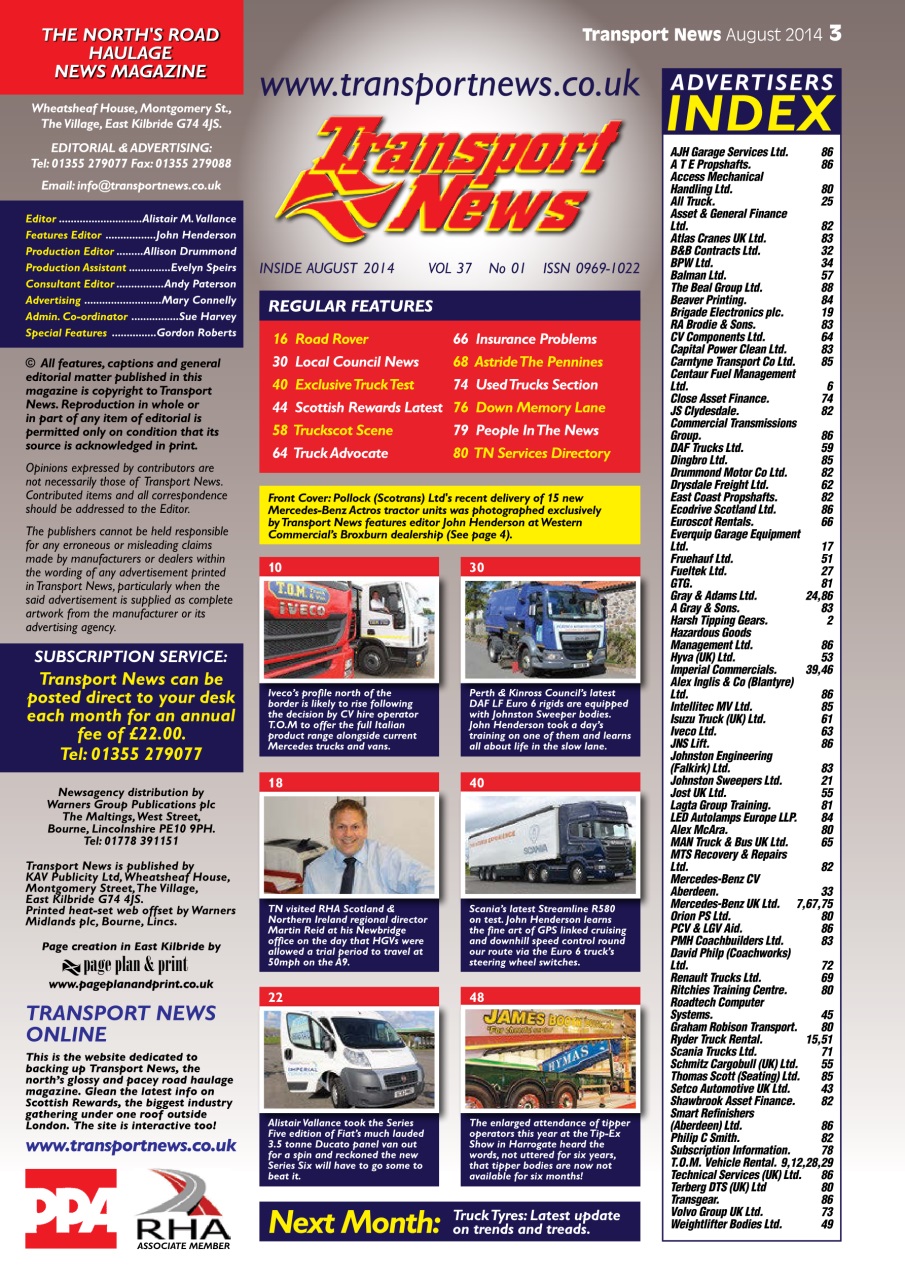 Transport News Preview Pages