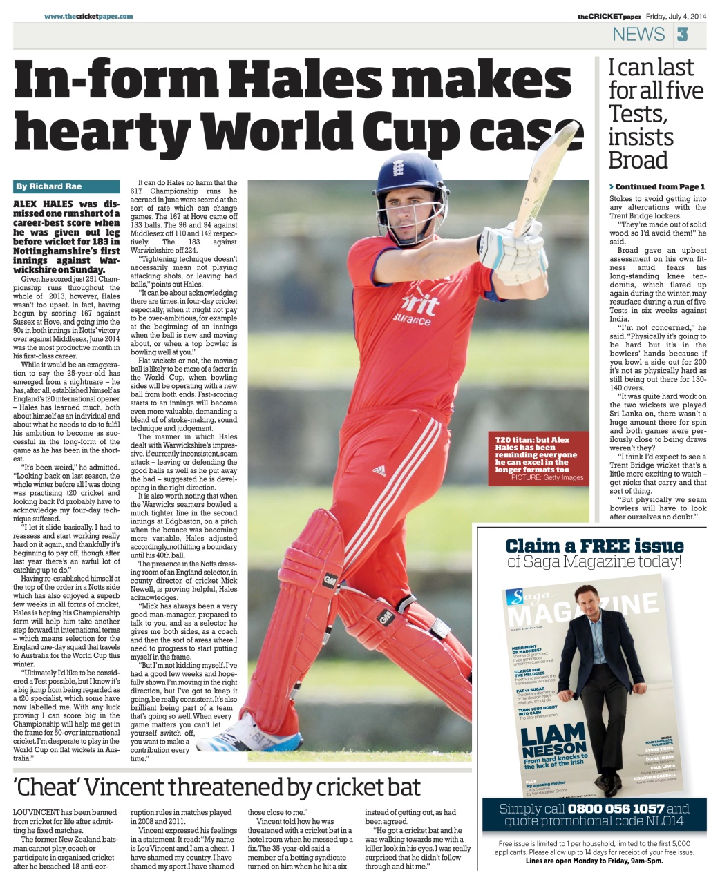 The Cricket Paper Preview Pages