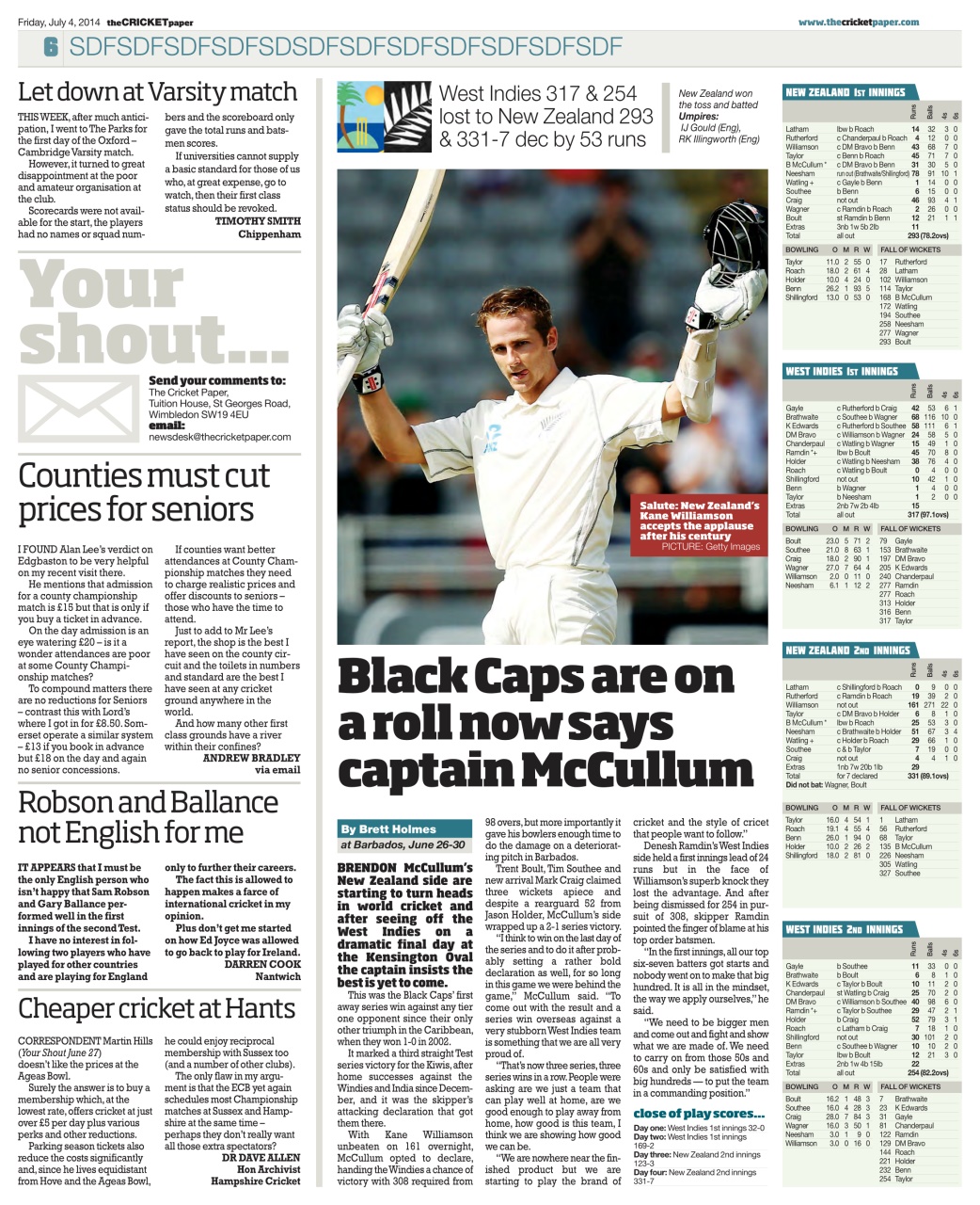 The Cricket Paper Preview Pages