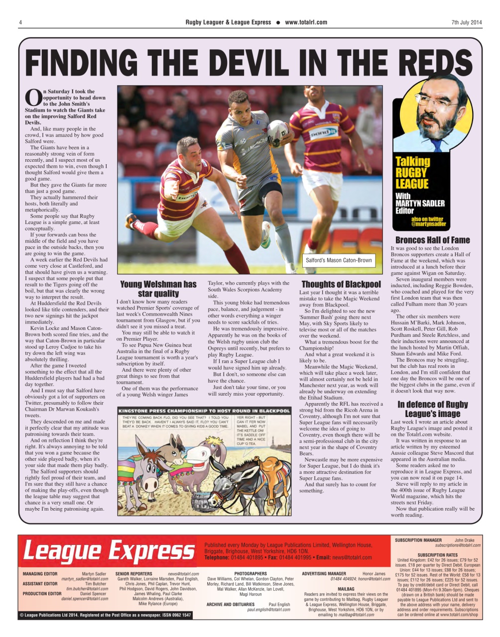 League Express Preview Pages