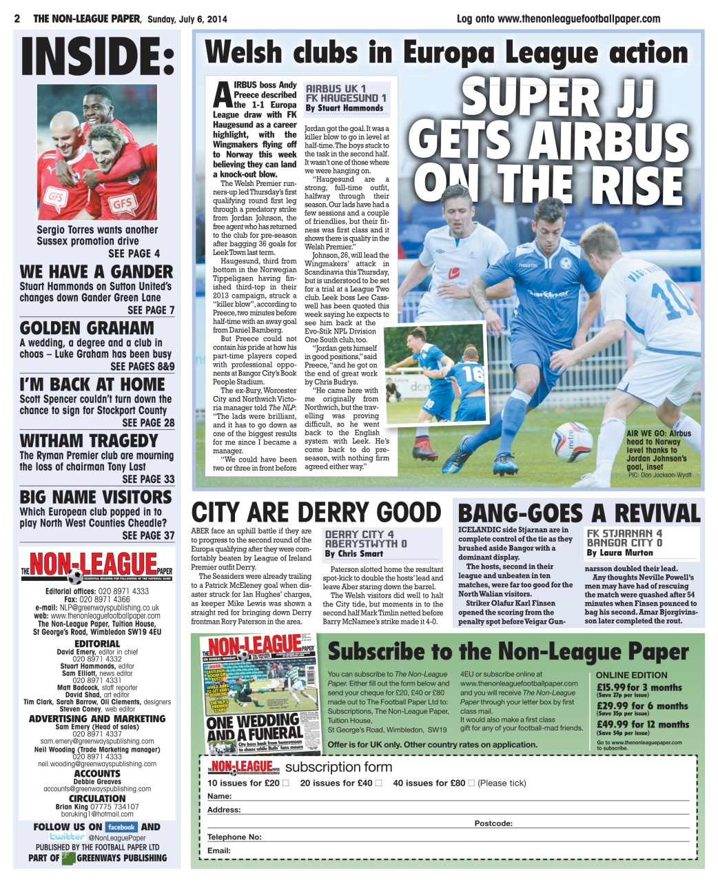 The Non-League Football Paper Preview Pages