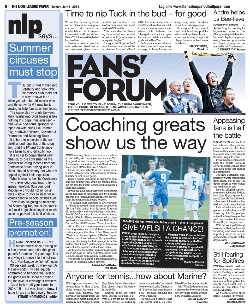The Non-League Football Paper Preview Pages