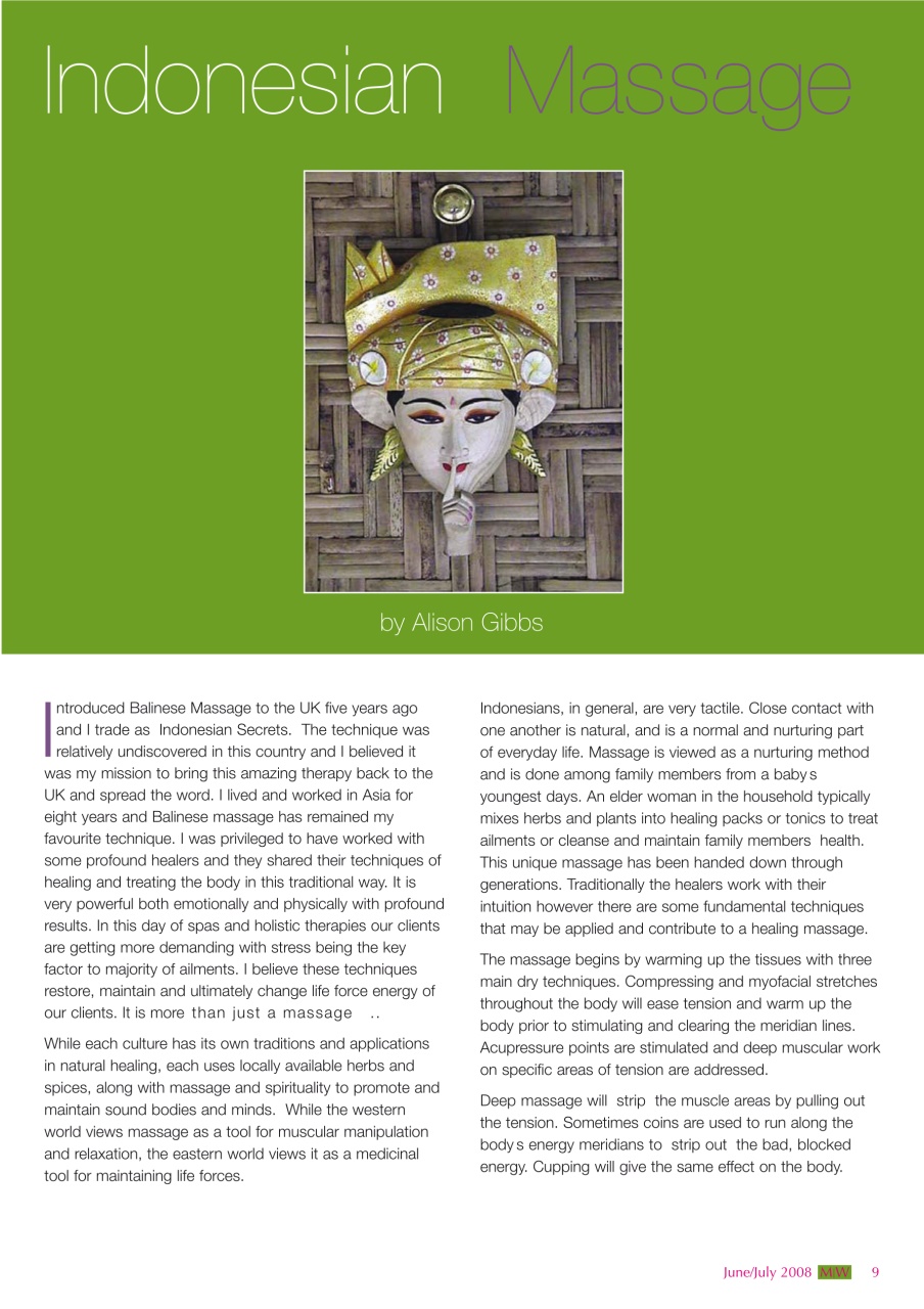 Massage World Preview Pages