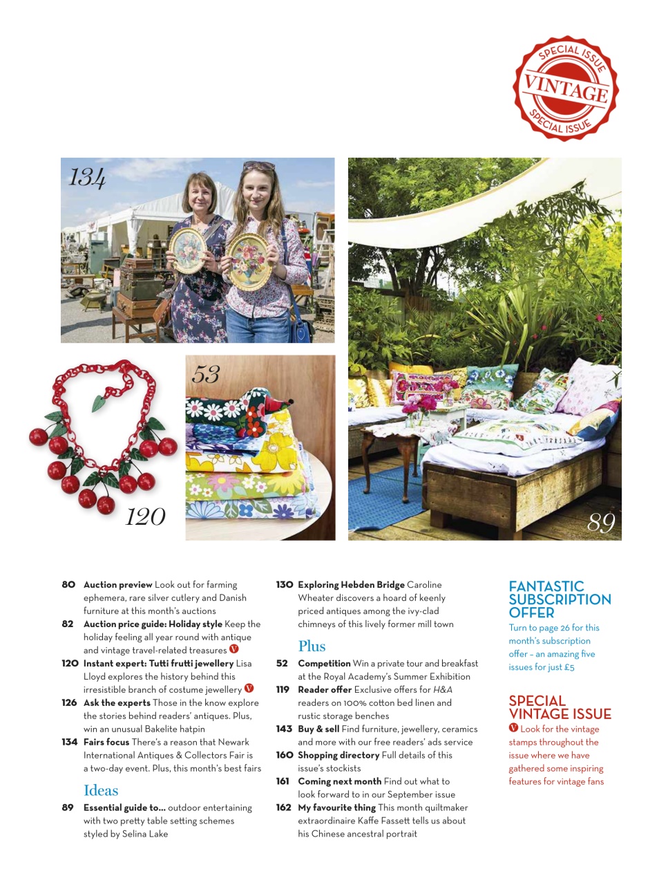 Homes & Antiques Magazine Preview Pages