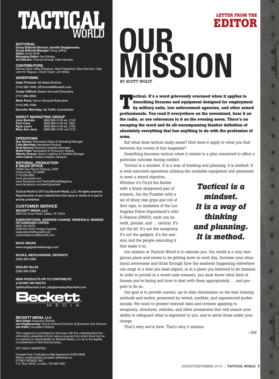 Tactical World Preview Pages