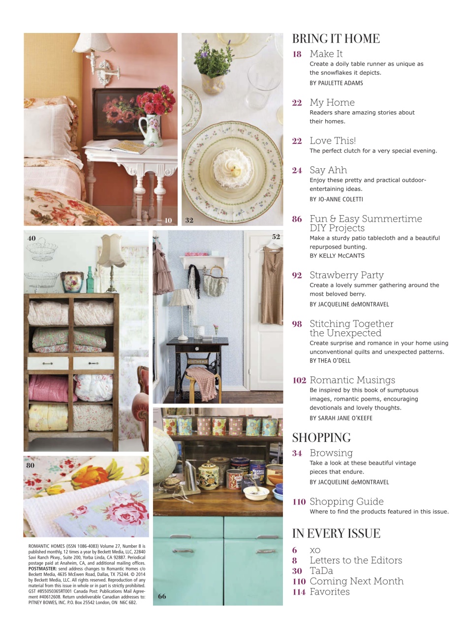 Romantic Homes Preview Pages