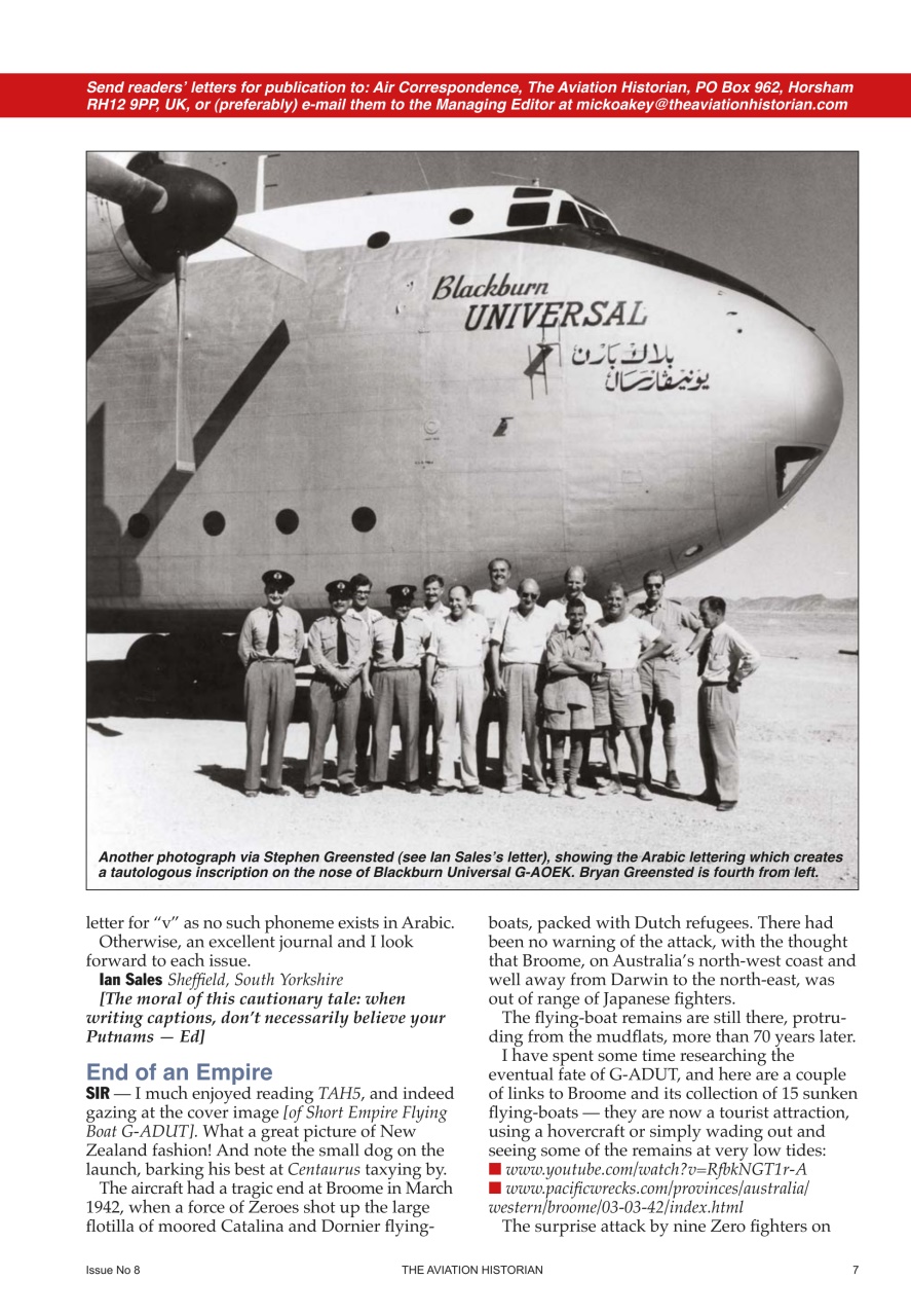 The Aviation Historian Magazine Preview Pages