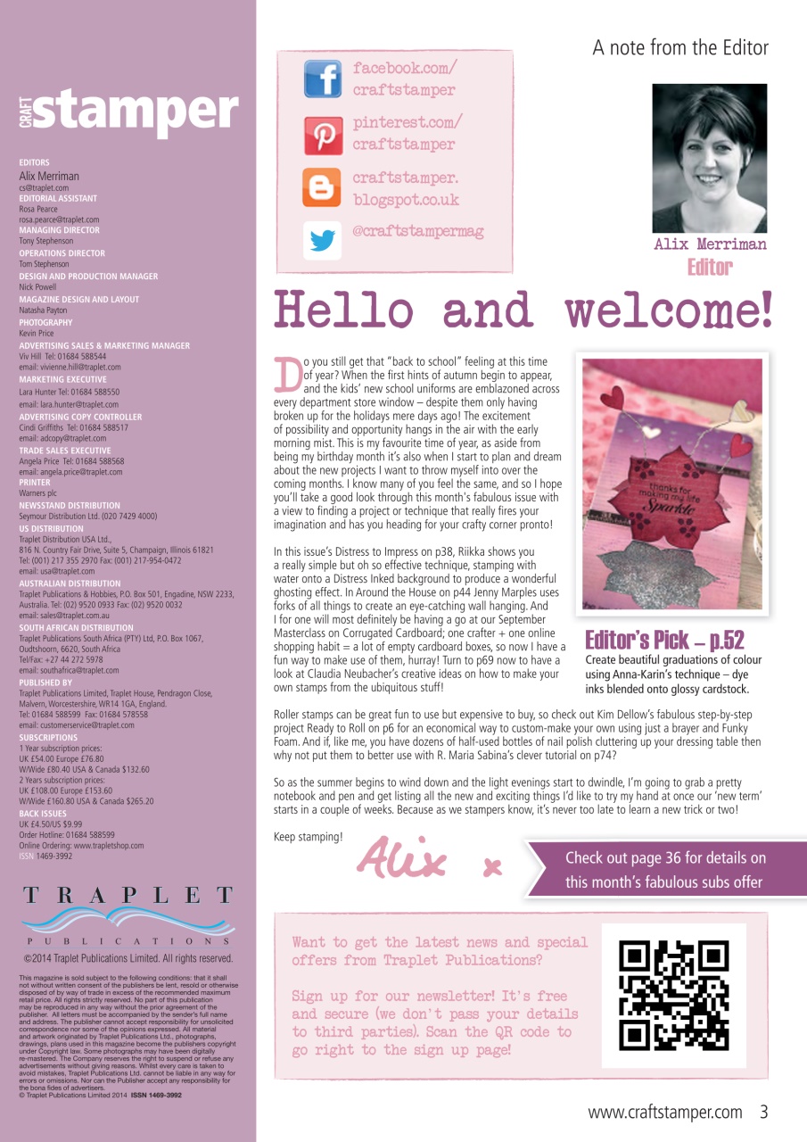 Craft Stamper Preview Pages