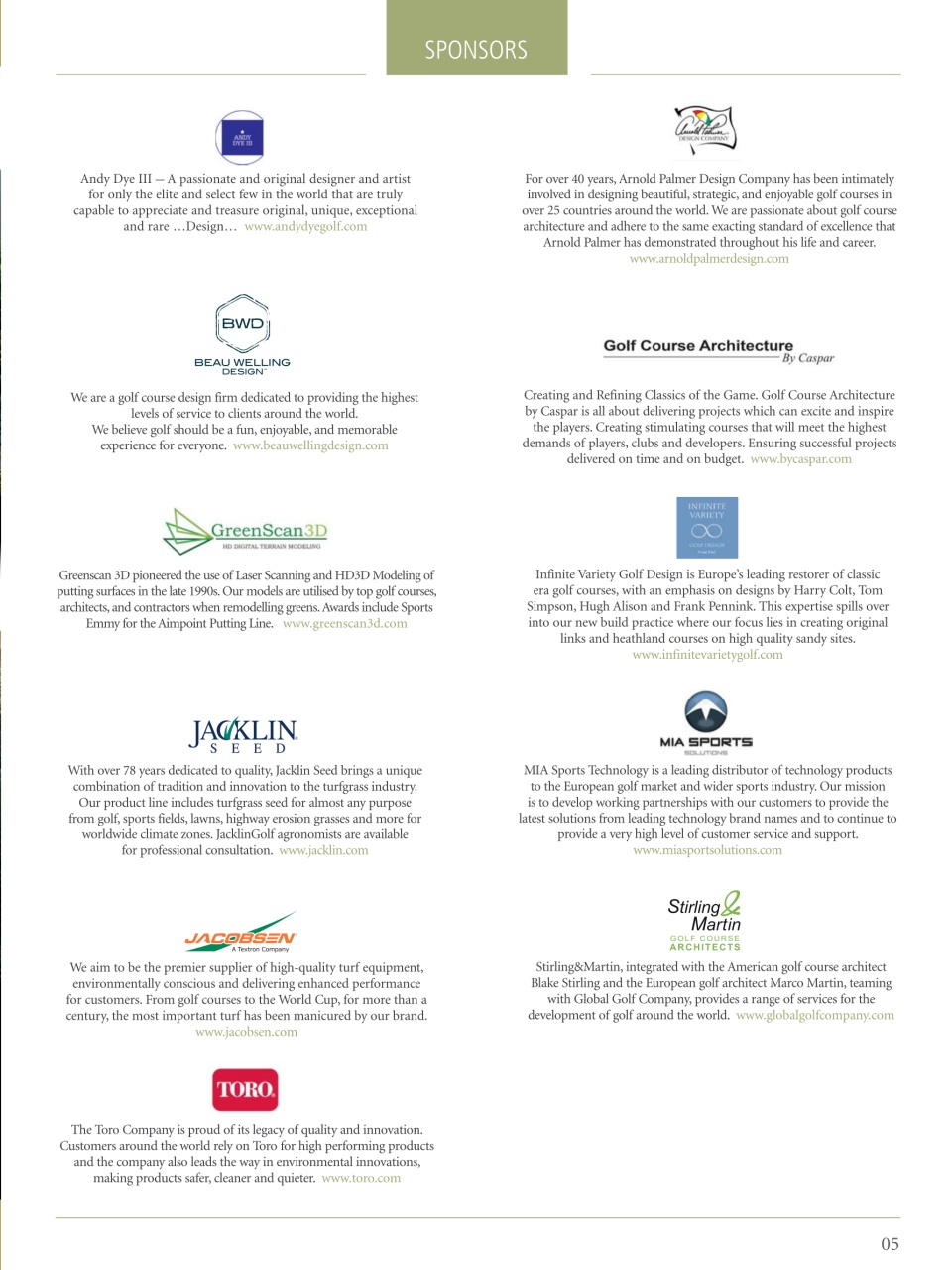 Golf Course Architecture Preview Pages