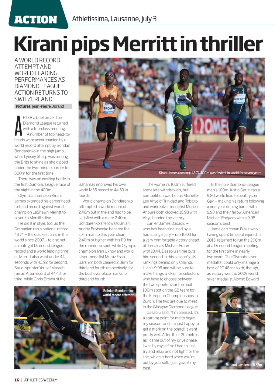 AW – Athletics Weekly Magazine Preview Pages