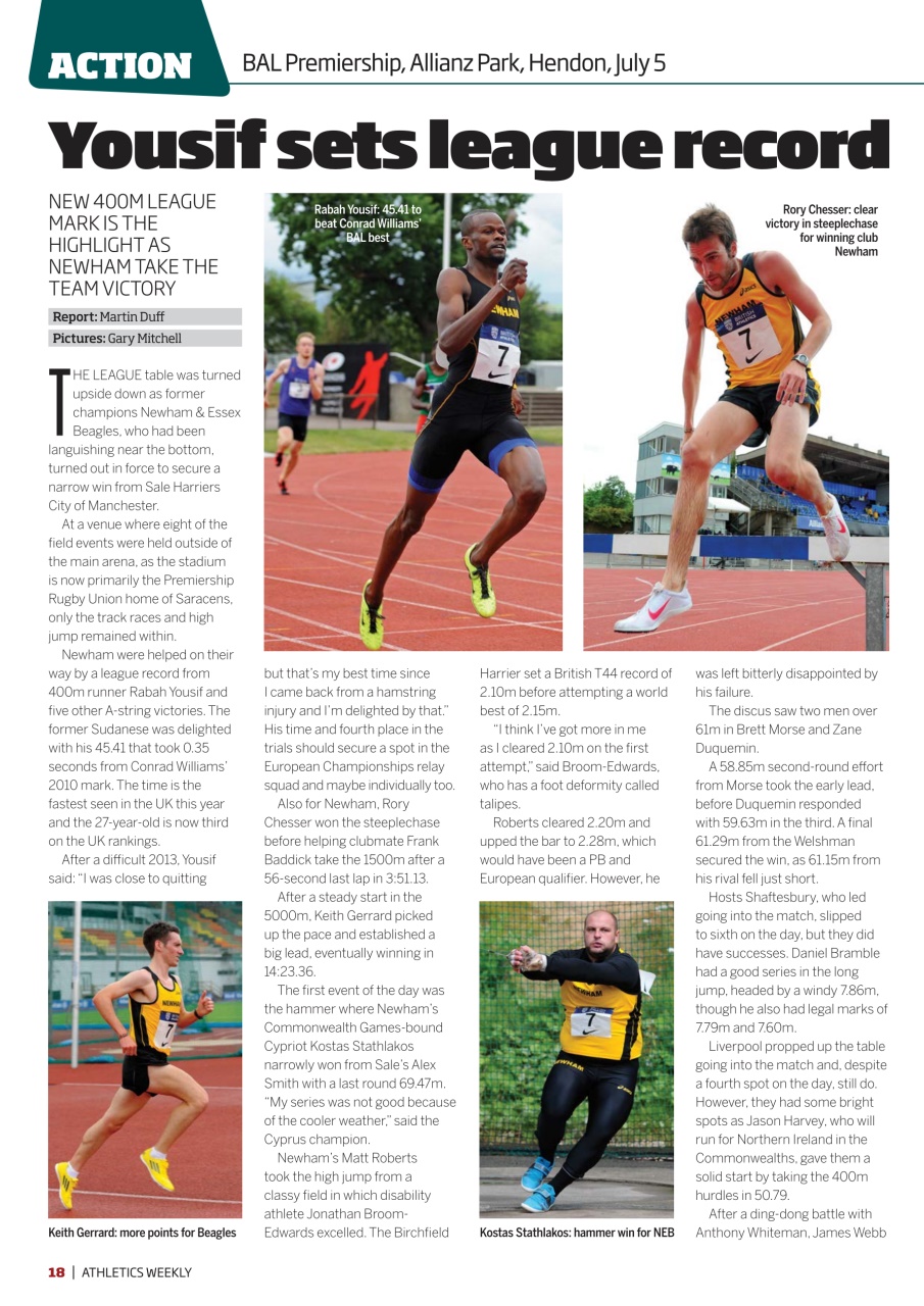 AW – Athletics Weekly Magazine Preview Pages