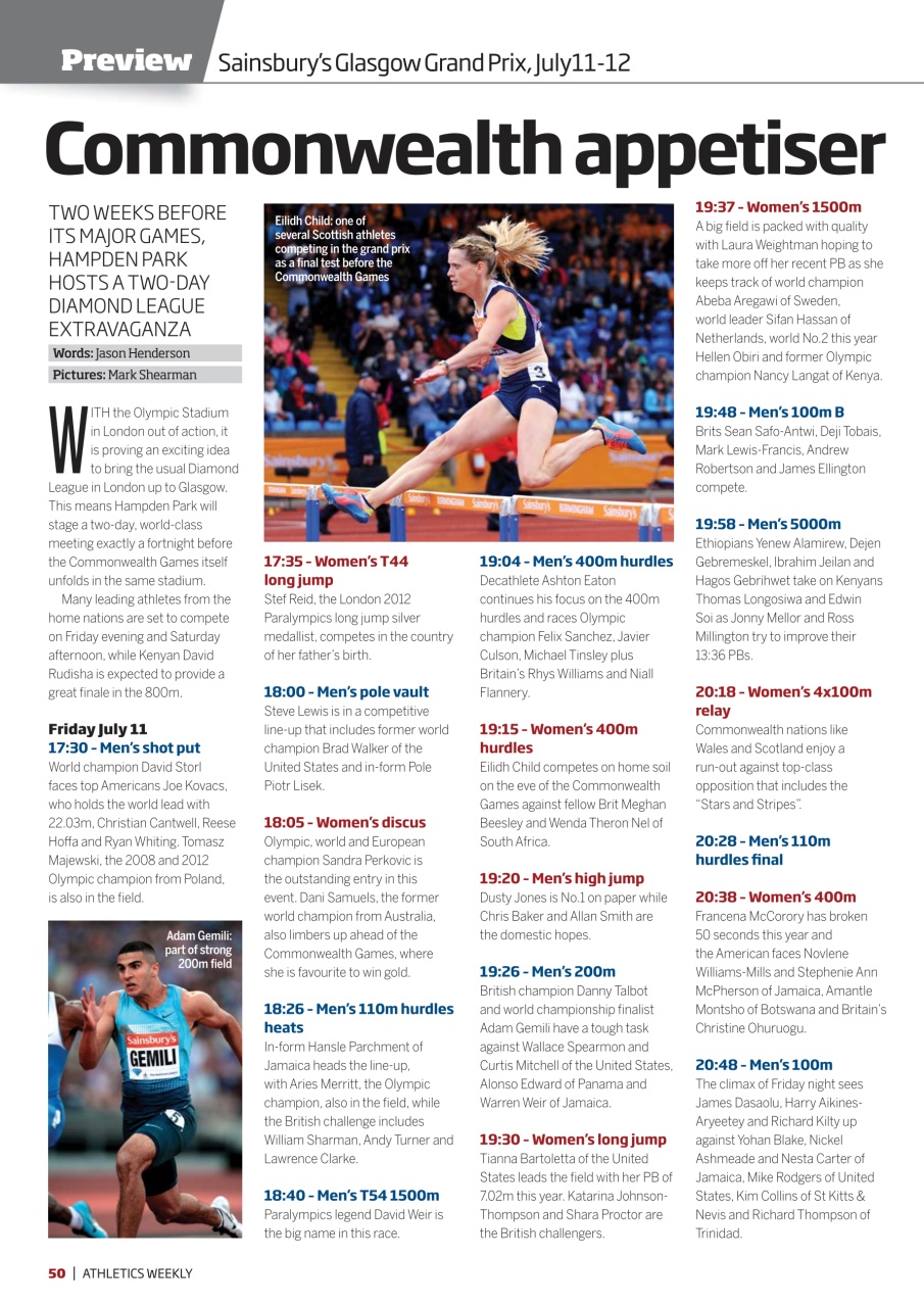 AW – Athletics Weekly Magazine Preview Pages