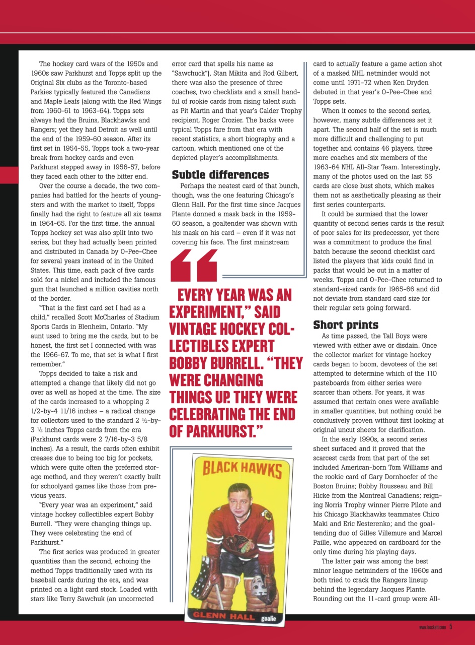 Beckett Hockey Magazine Preview Pages
