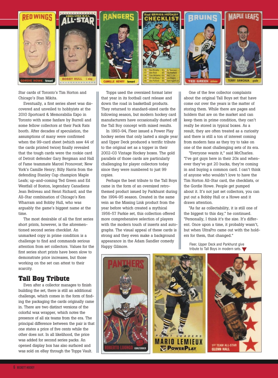 Beckett Hockey Magazine Preview Pages