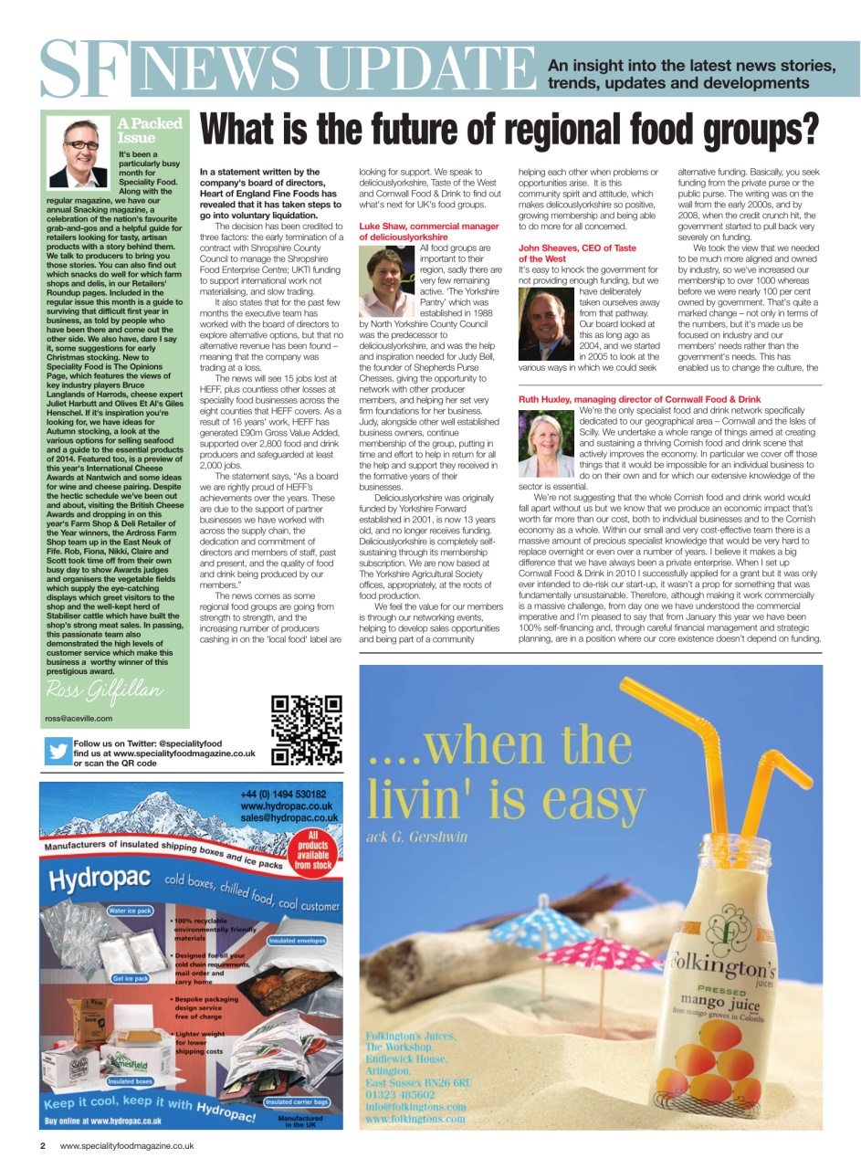 Speciality Food Preview Pages