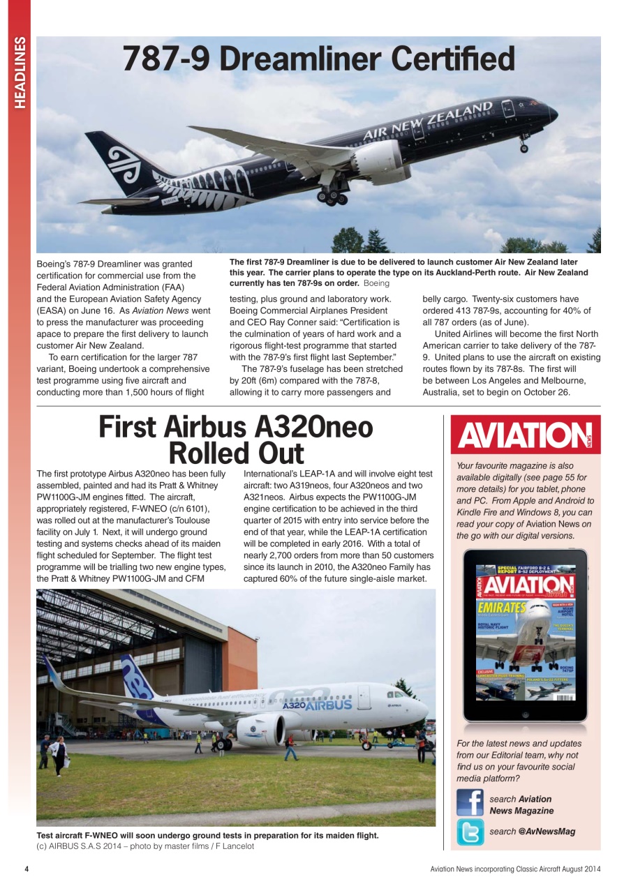 Aviation News Preview Pages