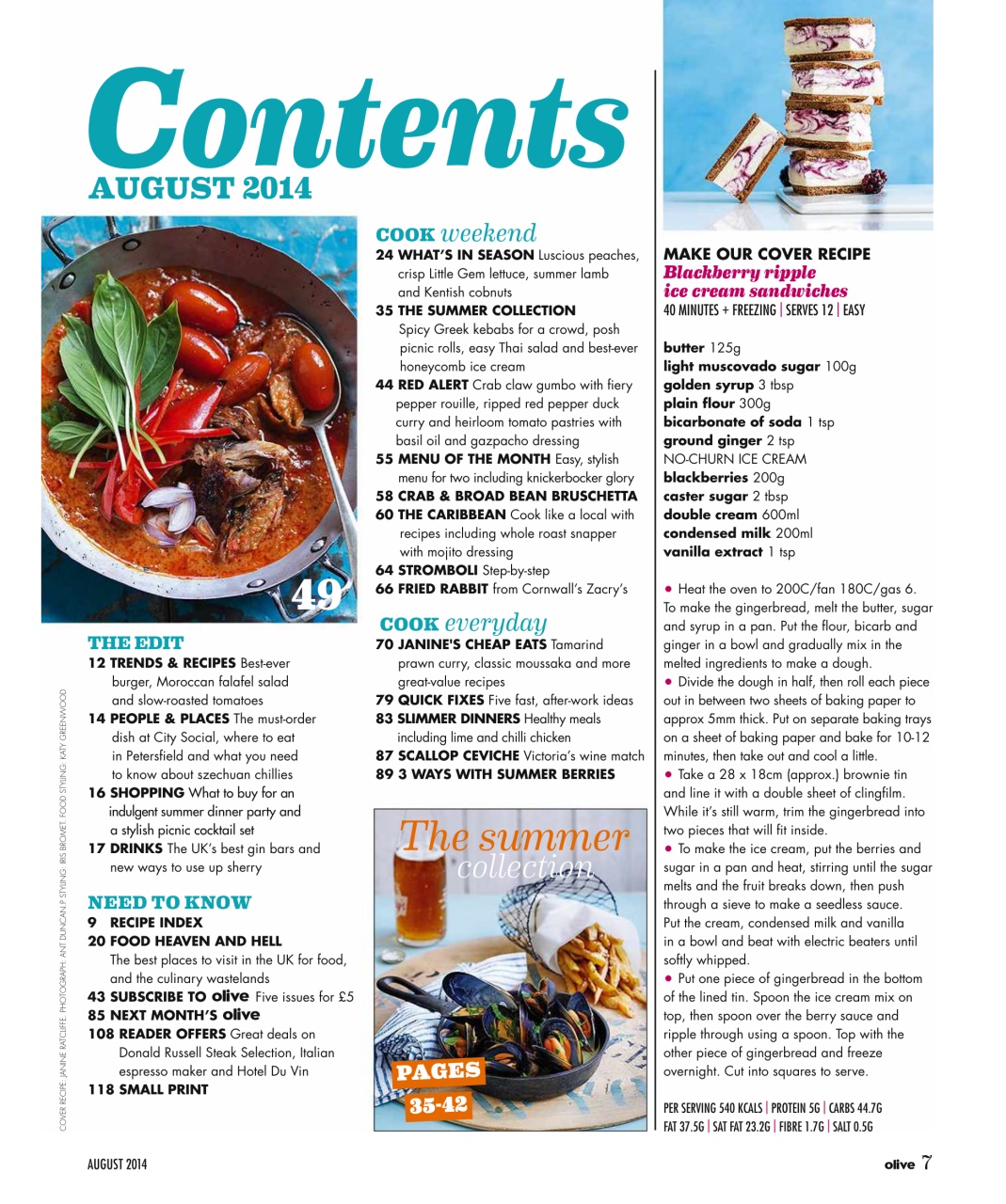 Olive Magazine Preview Pages