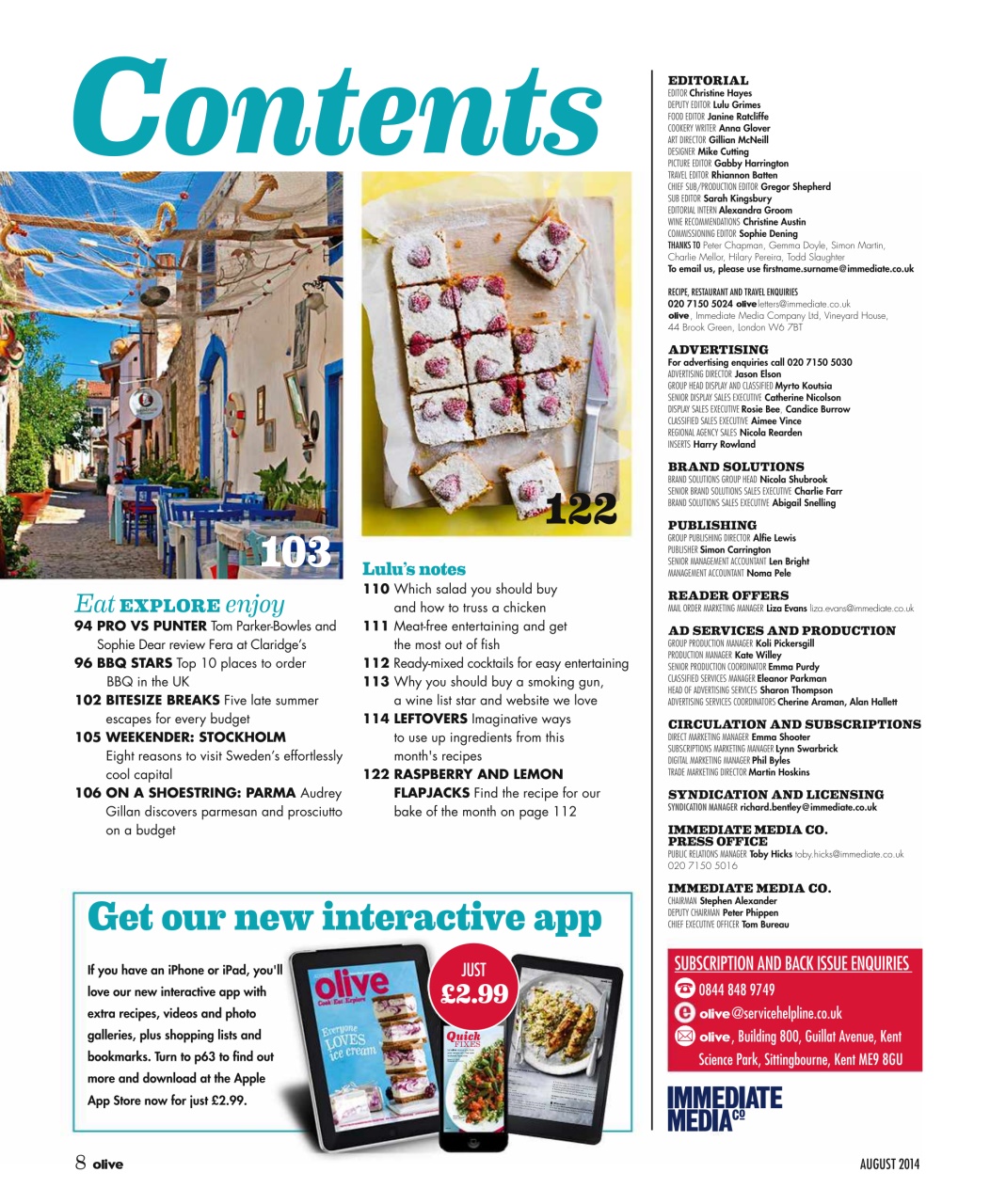 Olive Magazine Preview Pages