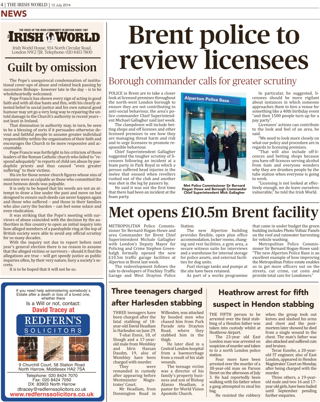 Irish World Preview Pages