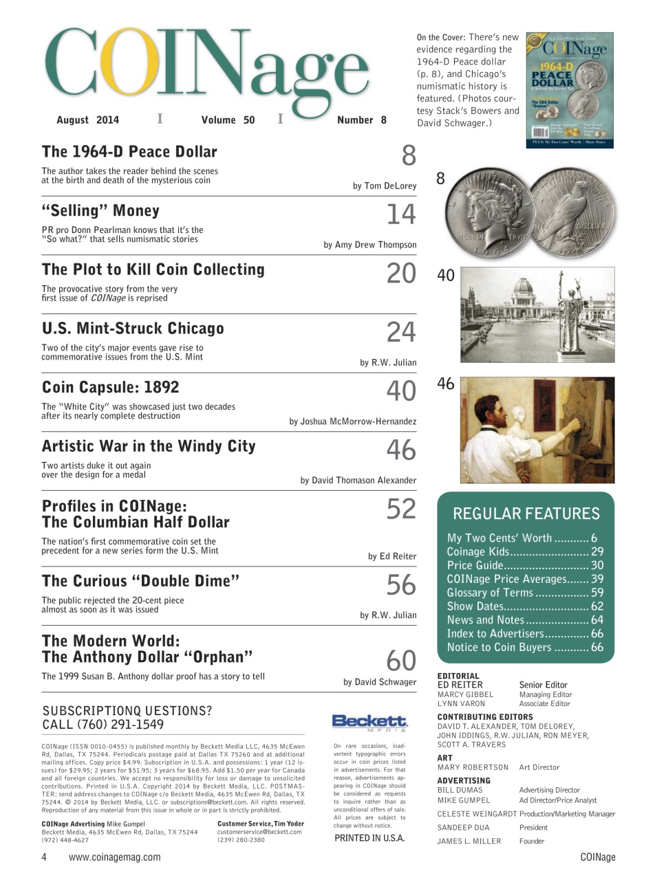 COINage Magazine Preview Pages