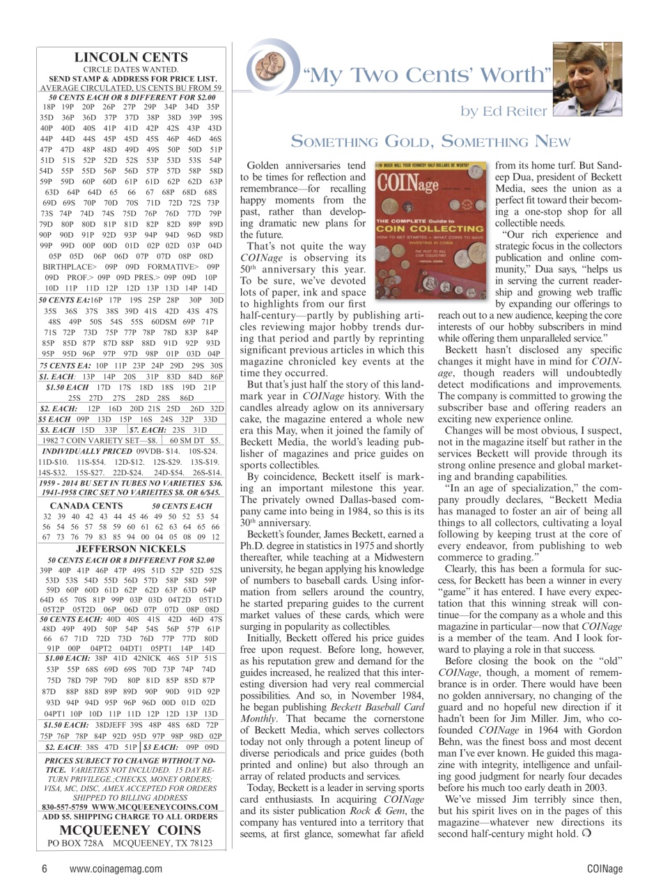 COINage Magazine Preview Pages