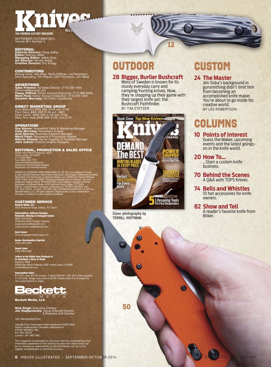 Knives Illustrated Preview Pages