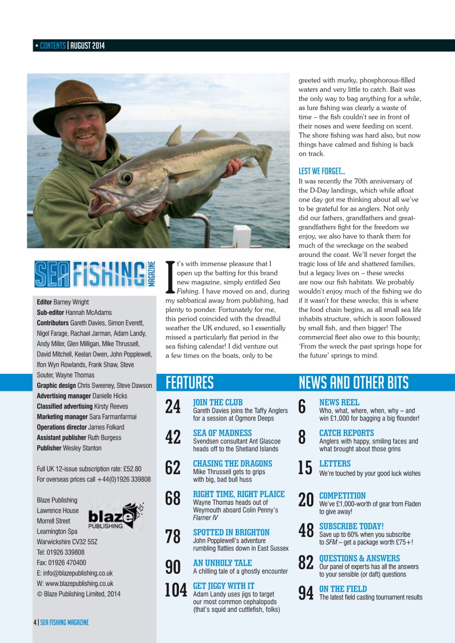 Sea Fishing Magazine Preview Pages